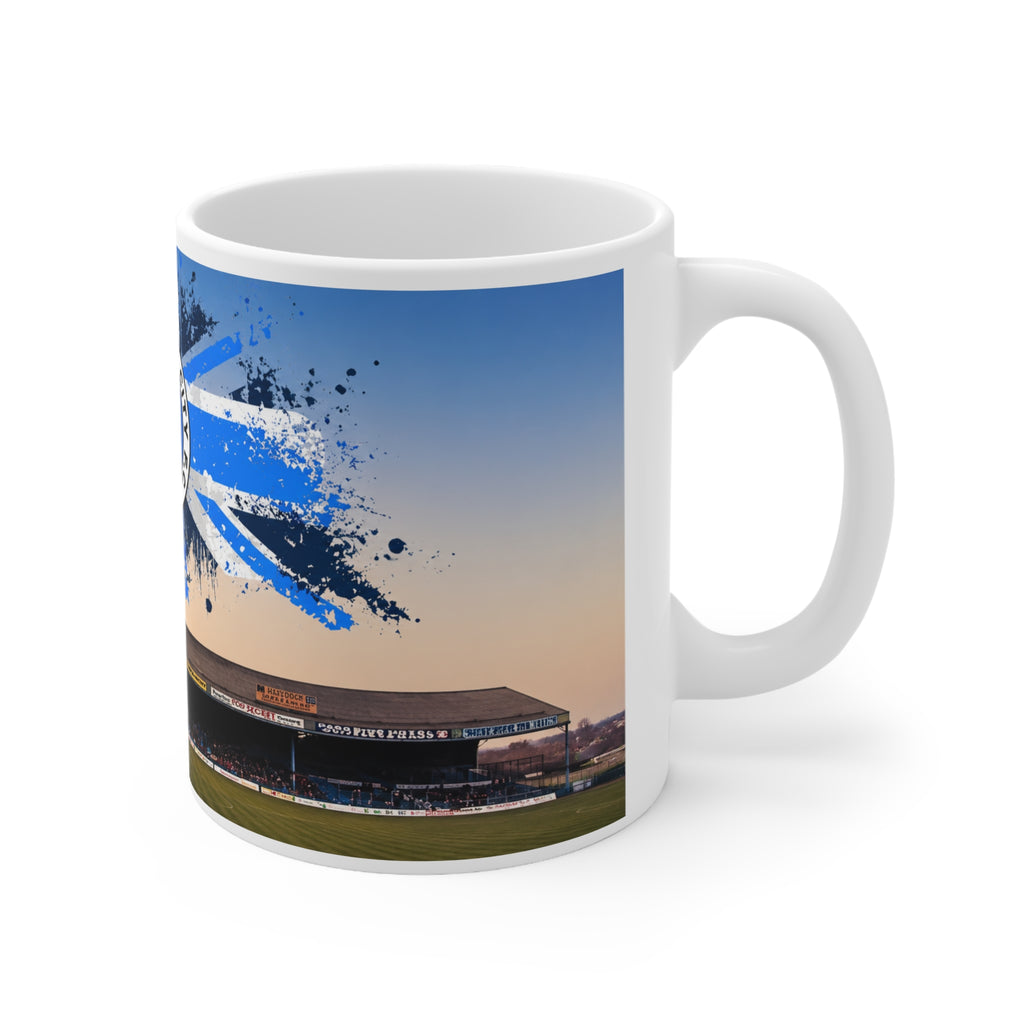 Manchester City Maine Road Kippax Stand Ceramic Coffee Mug — Stadium Panorama & Crest, 11oz/15oz
