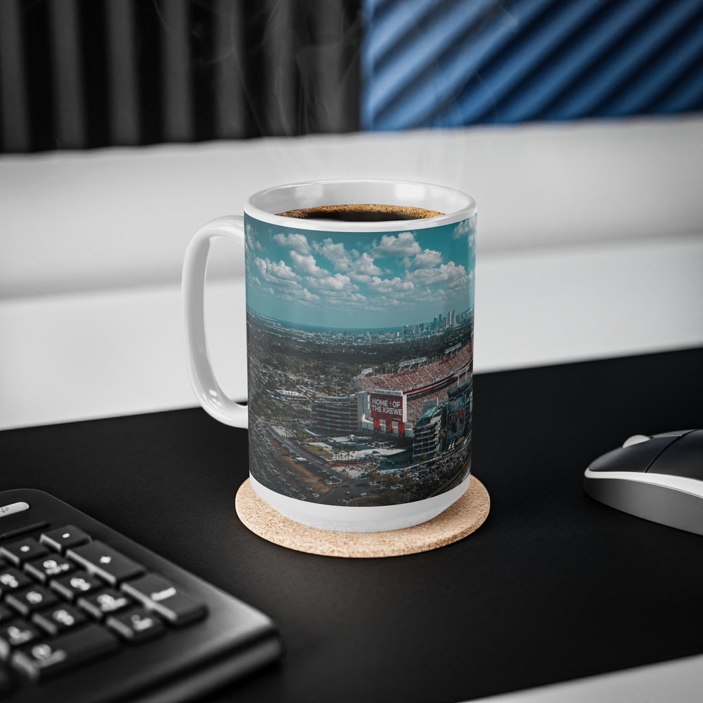 Tampa Bay Raymond James Stadium Aerial Photo Mug – Skyline Coffee Cup (11oz & 15oz)