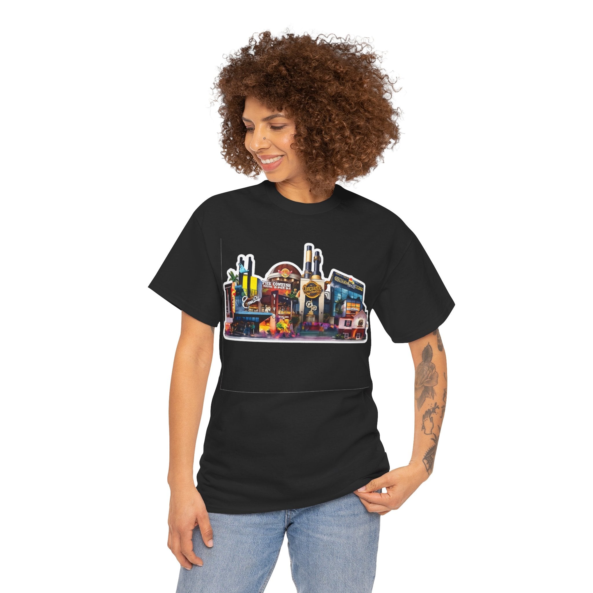 Universal Orlando Skyline T-Shirt — Neon Strip Casino Cityscape Tee