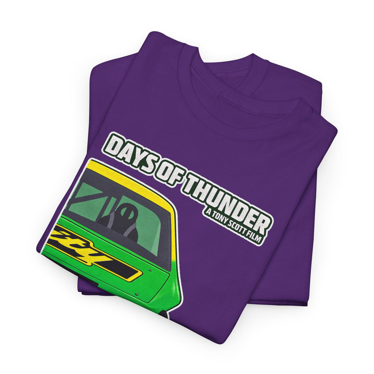 Days of Thunder Racing Car T‑Shirt — Retro Green Muscle Car Tee