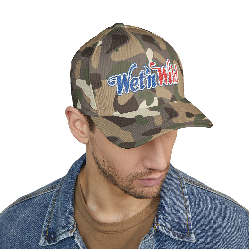 Wet 'n Wild Retro Embroidered Cap — Patriotic Red & Blue Retro Baseball Hat