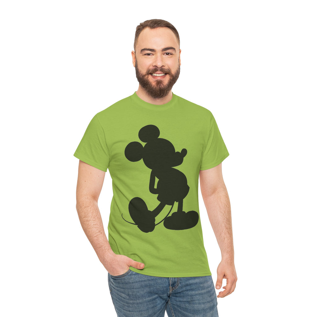 Mickey Mouse Silhouette Graphic Tee — Retro Cartoon Shadow T-Shirt