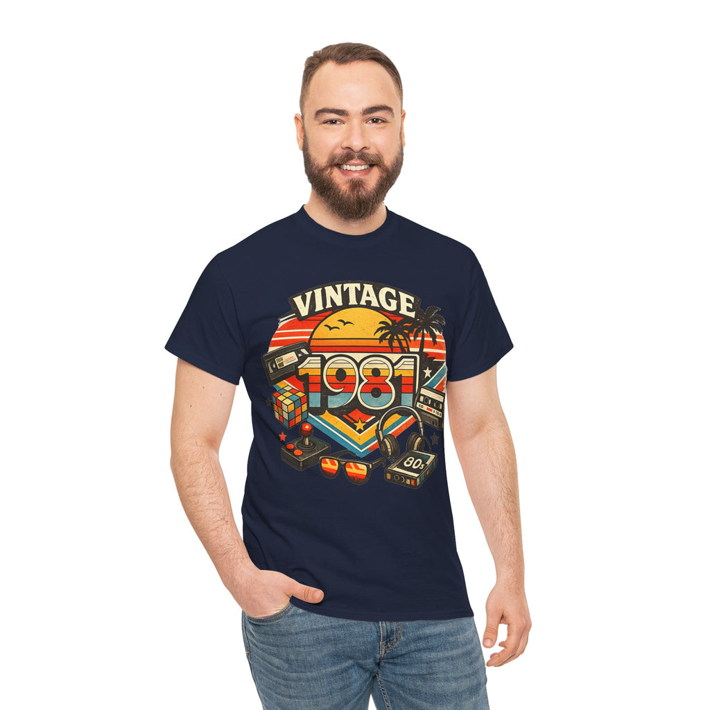 Vintage 1981 Retro Tee — 80s Nostalgia Graphic T-Shirt