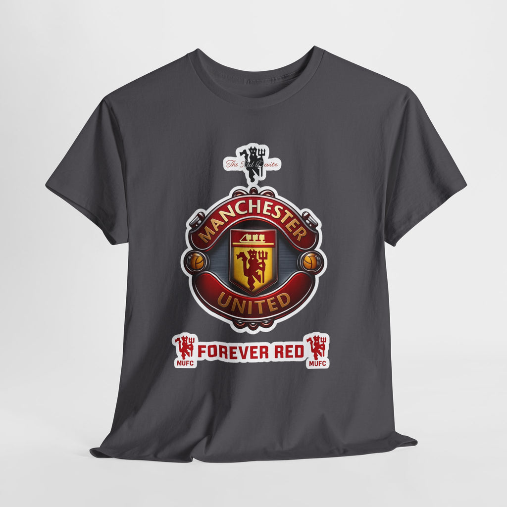 Manchester United Inspired Football Crest Tee — "Forever Red" Supporter Shirt
