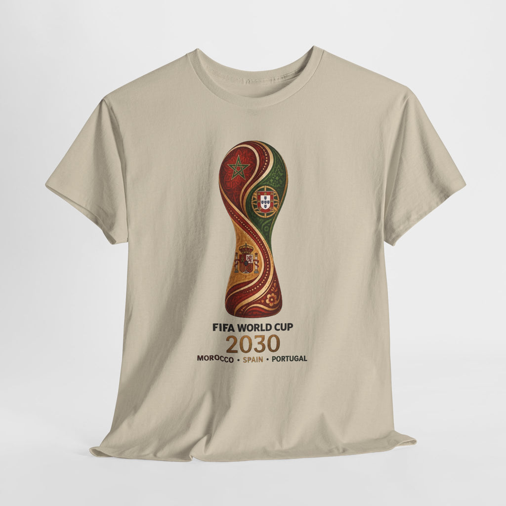 FIFA World Cup 2030 Trophy T-Shirt — Morocco Spain Portugal Official Design