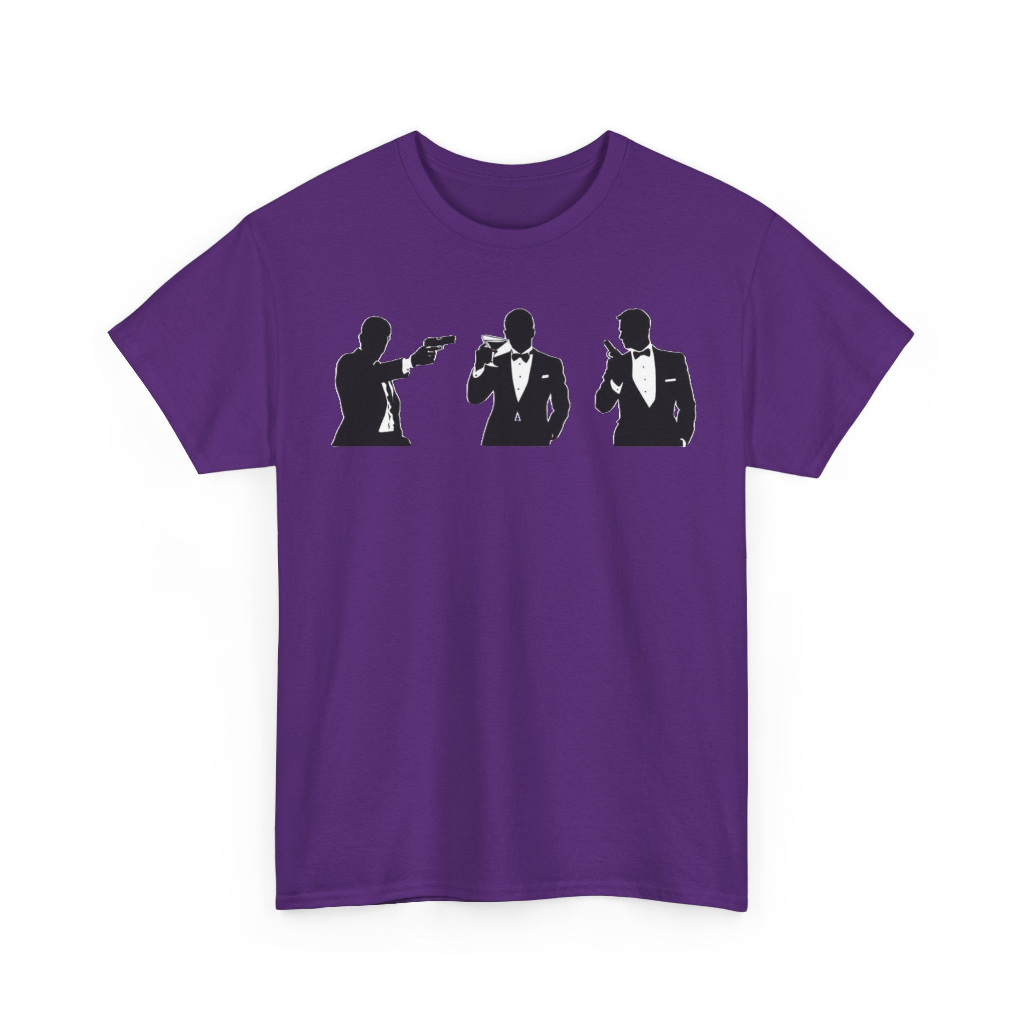Bond in Suits Silhouette Tee — Classic James Bond Tuxedo Graphic Shirt