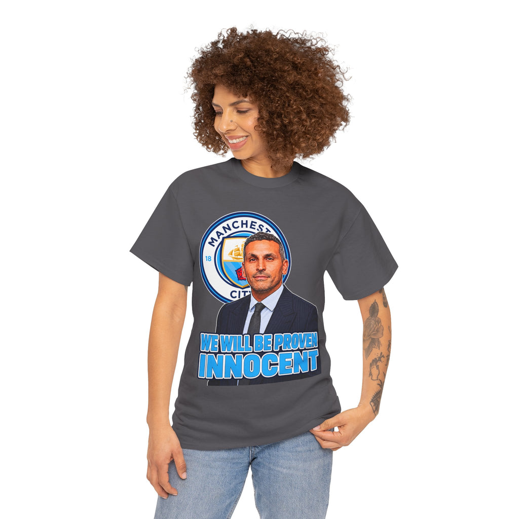 Manchester City “We Will Be Proven Innocent” Fan Cotton T-Shirt