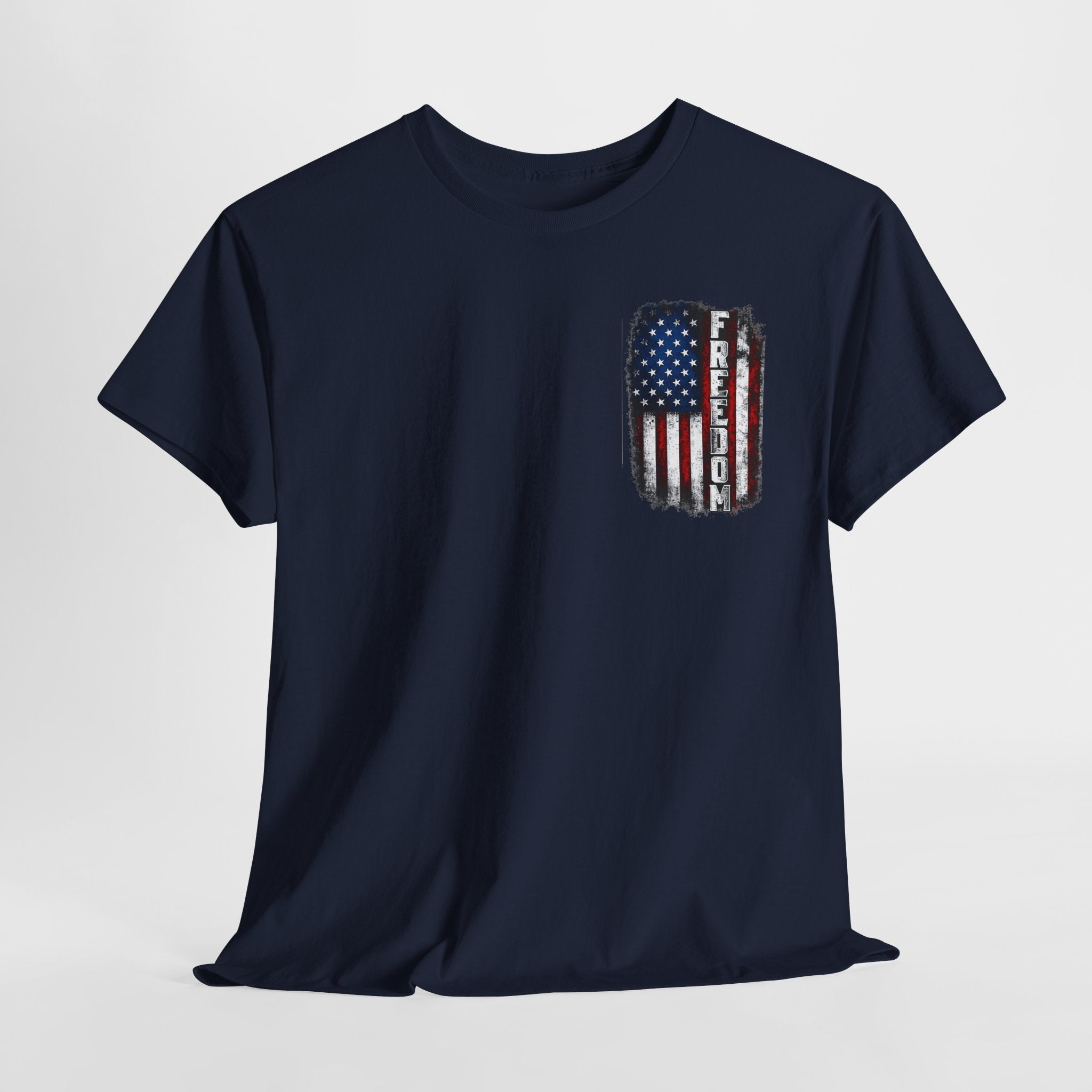 Freedom American Flag T-Shirt — Distressed USA Patriotic Tee