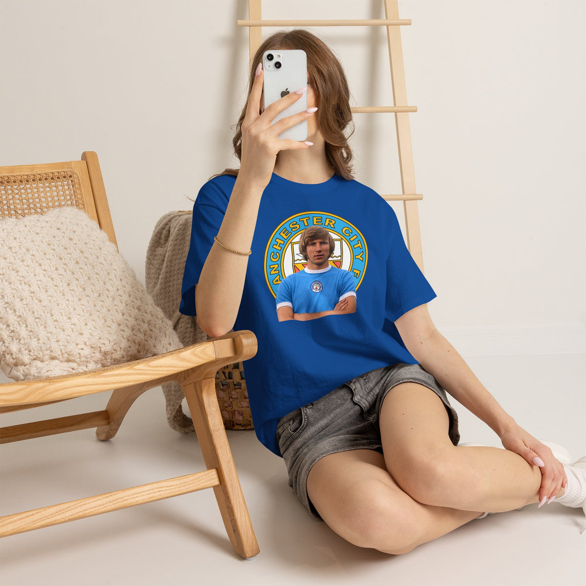 Colin Bell Manchester City Legend Cotton Tee — Retro Player Graphic