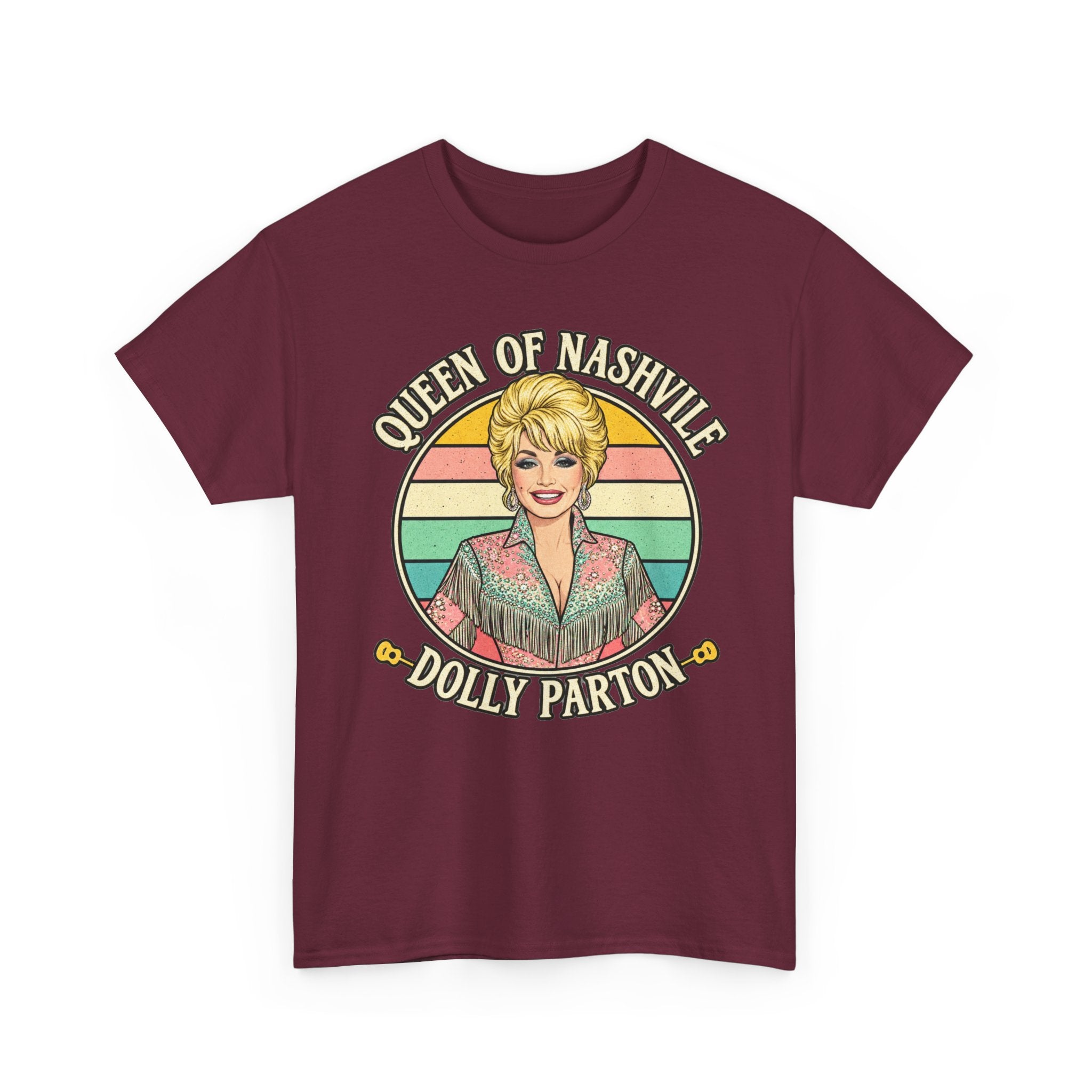Queen of Nashville Graphic Tee — Dolly Parton Retro Portrait Shirt