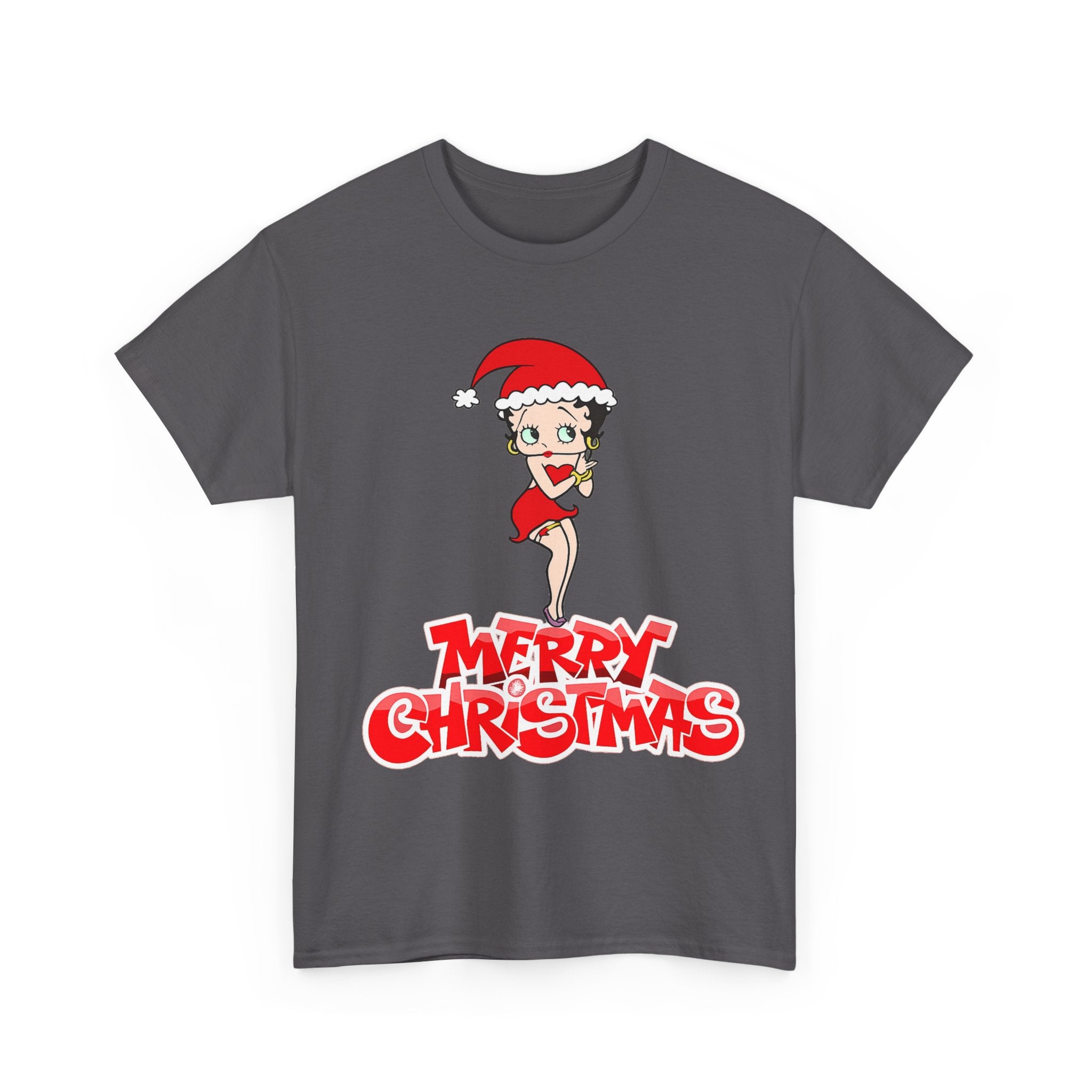Christmas Betty Boop Tee - 'Merry Christmas' Holiday Graphic Shirt