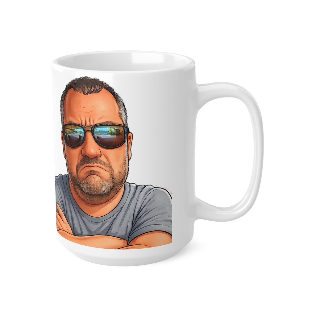 Grumpy Man Ceramic Coffee Cups, 11oz, 15oz