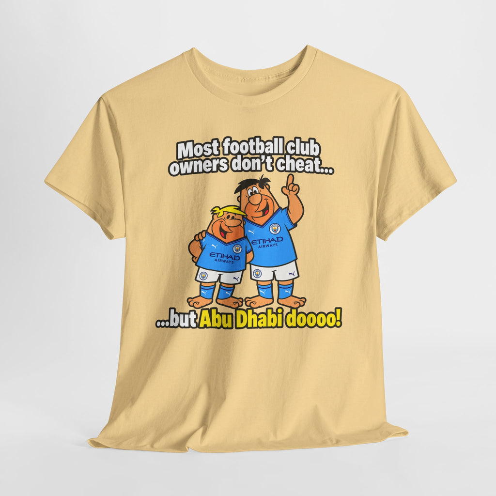 Manchester City Charges T‑Shirt — “Most Football Club Owners Don’t Cheat… but Abu Dhabi Dooo!”