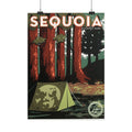 Sequoia National Park Vintage Camping Poster — Rolled Art Print