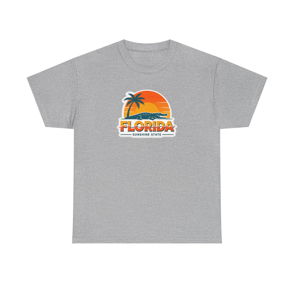 Florida Sunshine State T-Shirt — Retro Palm Sunset Graphic Tee