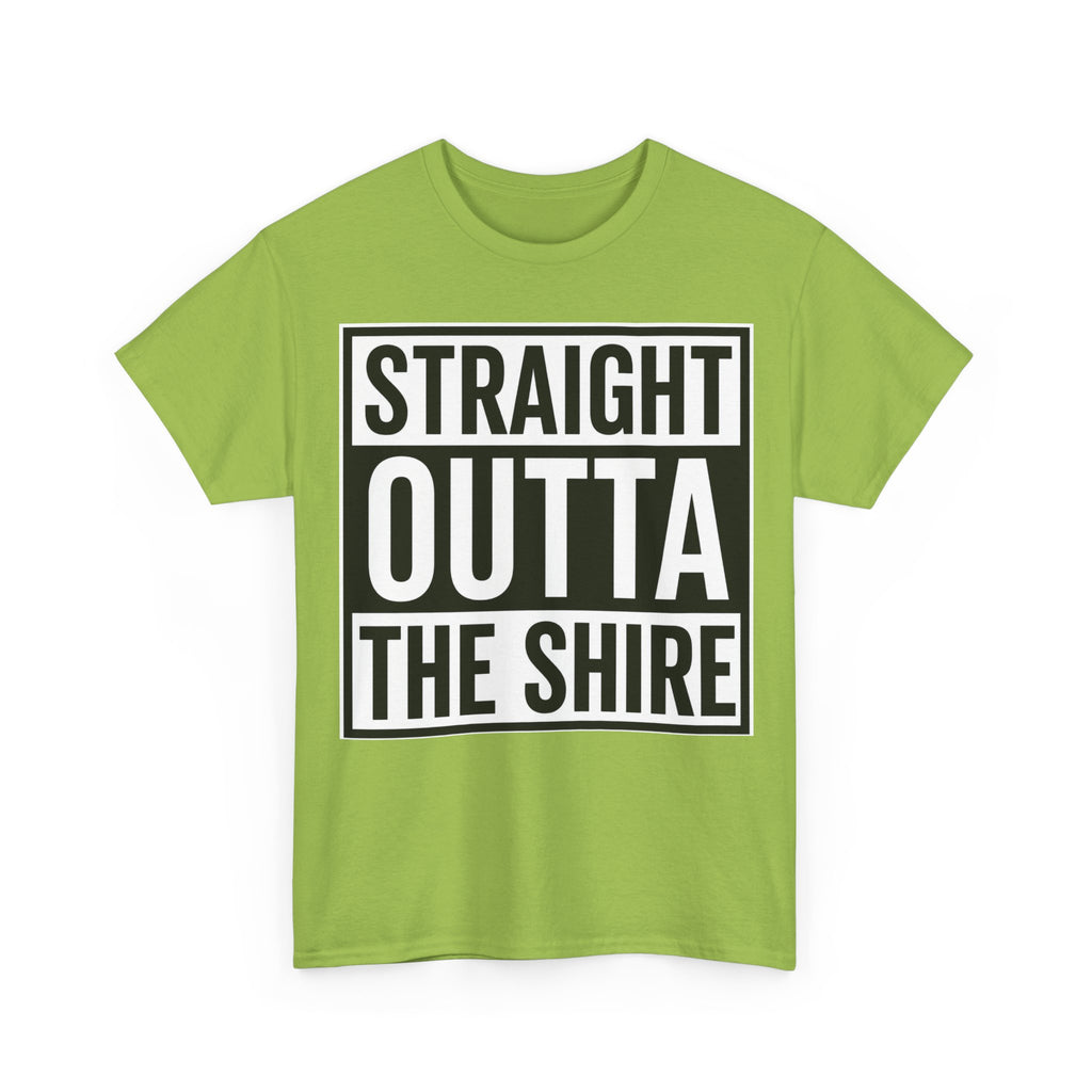 T-Shirt — "Straight Outta The Shire" Funny Hobbit Travel Tee