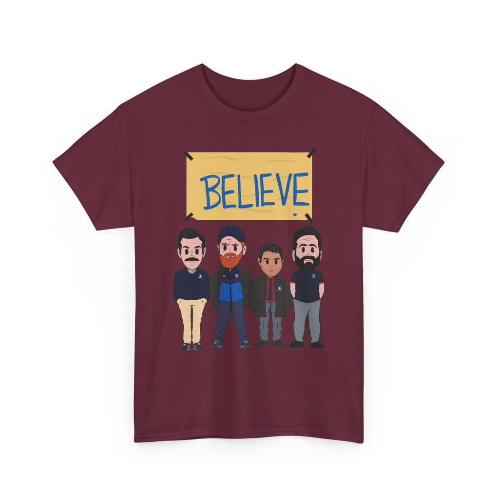 Ted Lasso Inspired Believe Cartoon Band Cotton T-Shirt
