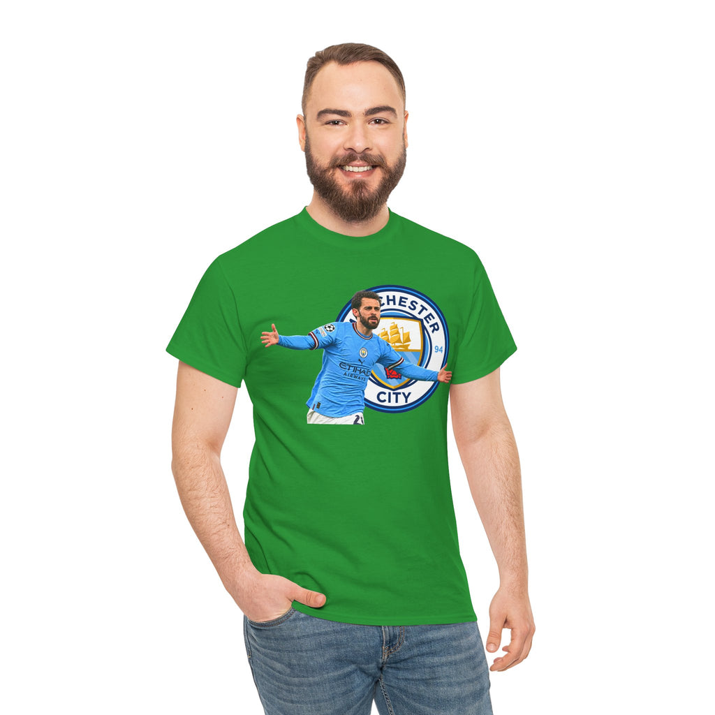 Bernardo Silva Manchester City Football Club Graphic Tee — Celebratory Player Design