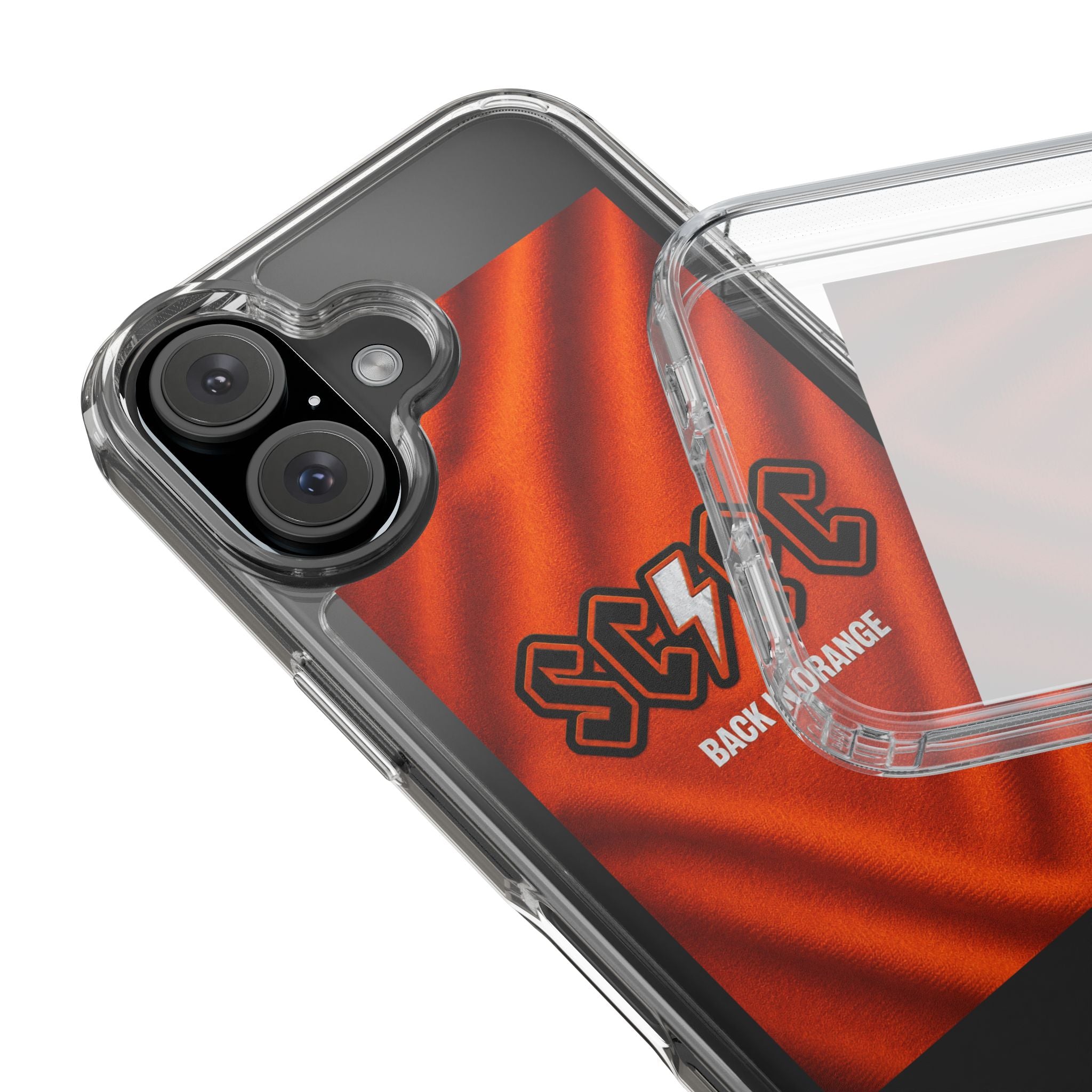 Salford CIty Inspired Phone Case — 'SCFC Back in Orange' Clear Protective Cover