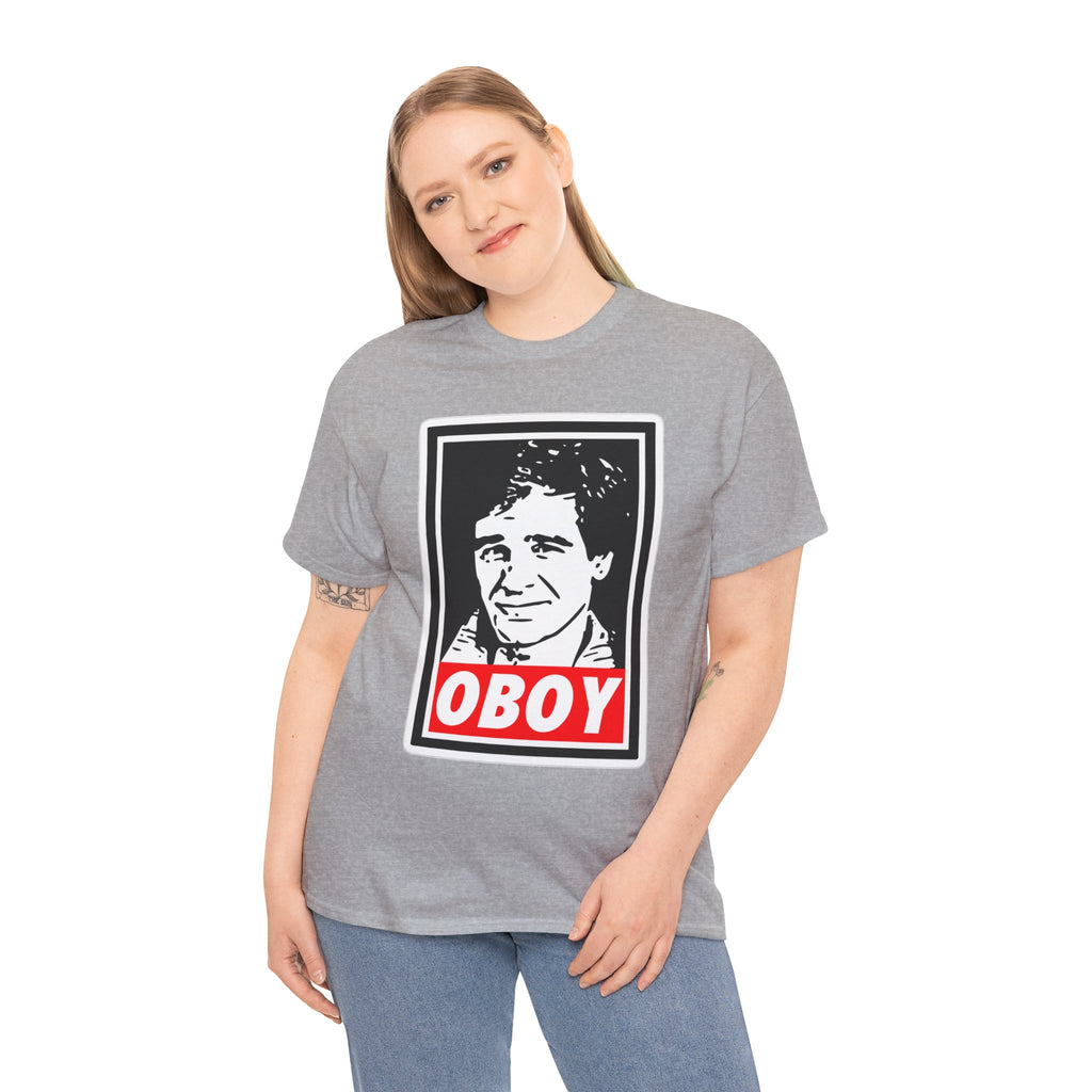Oboy Quantum Leap Graphic Tee — Retro Pop Art Portrait T‑Shirt