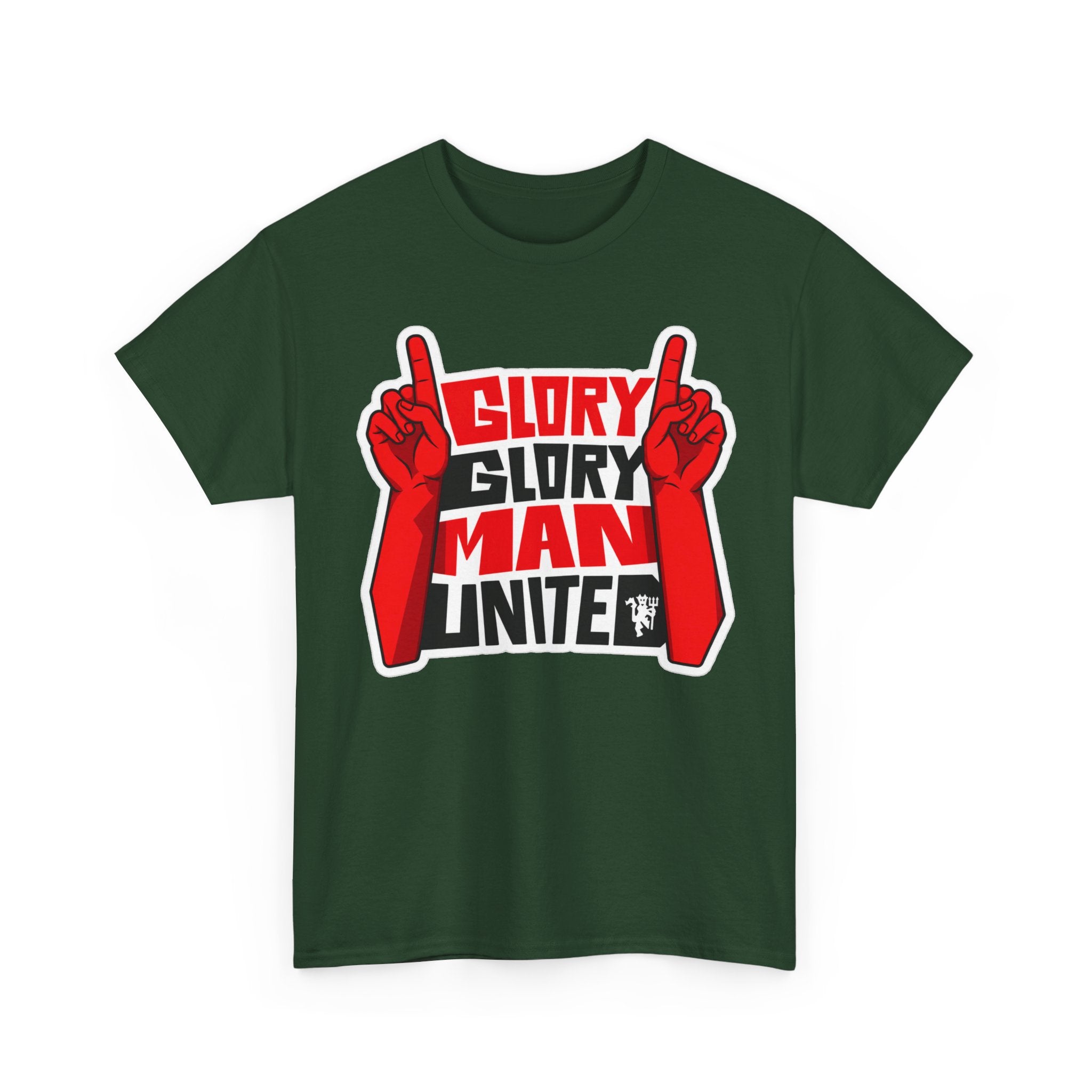 Glory Glory Man United T-Shirt — Retro Red Football Fan Tee