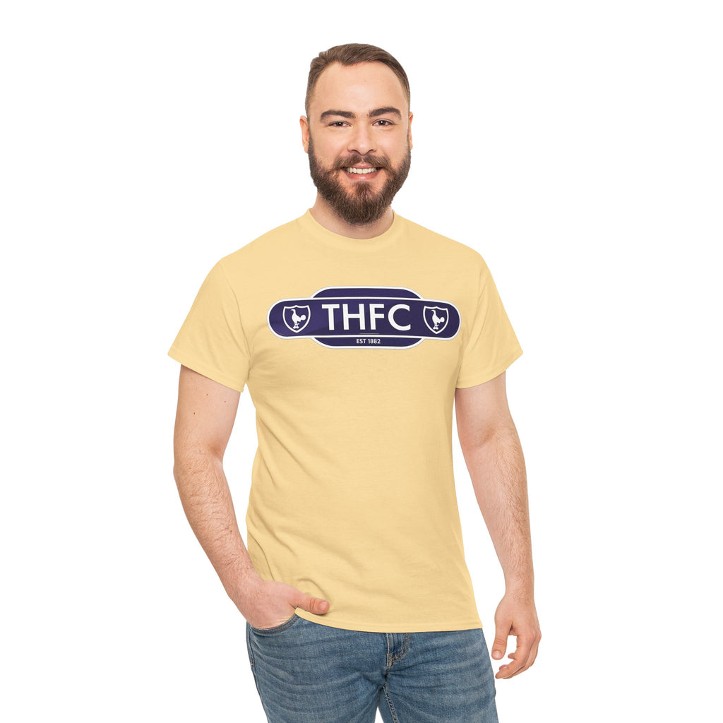 THFC Tottenham Hotspur Railway Sign T‑Shirt — Retro Football Club Tee