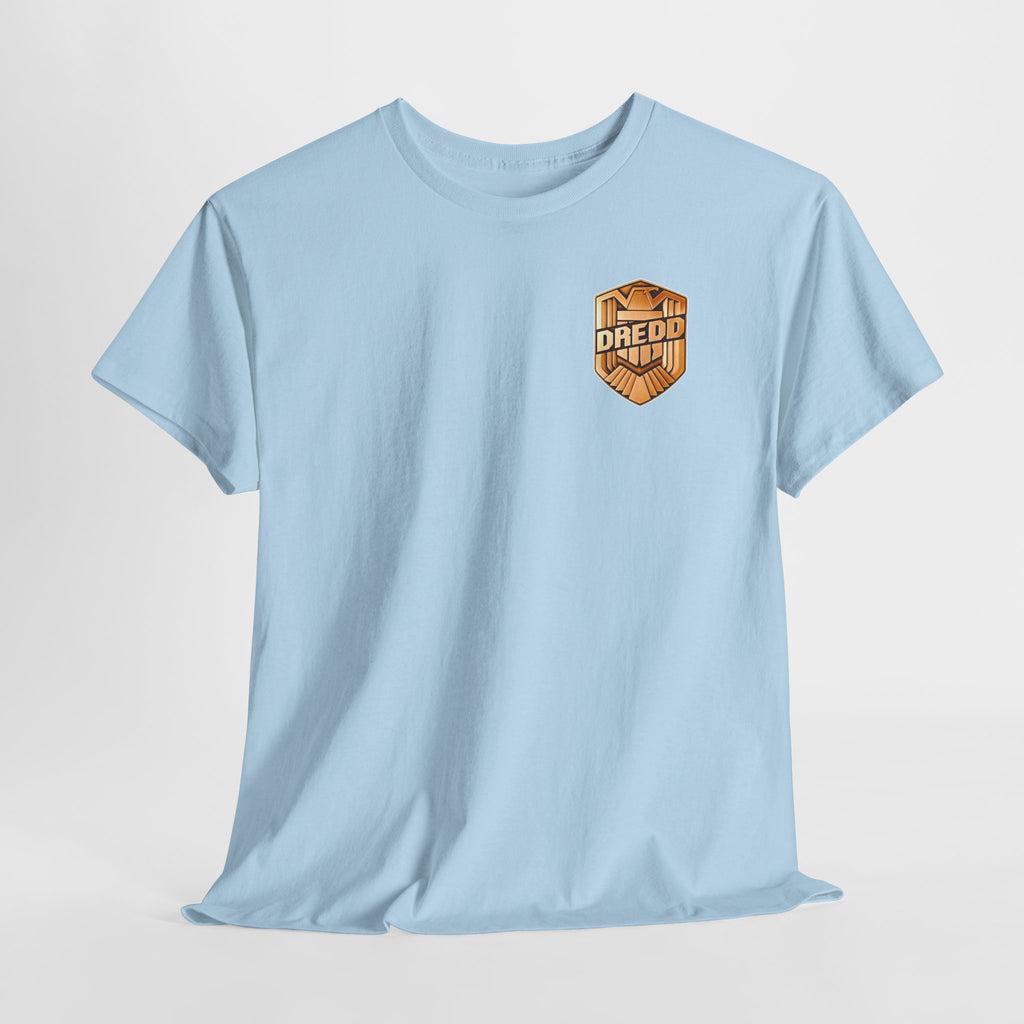 Dredd Shield Badge T-Shirt — Retro Law Enforcement Logo Tee