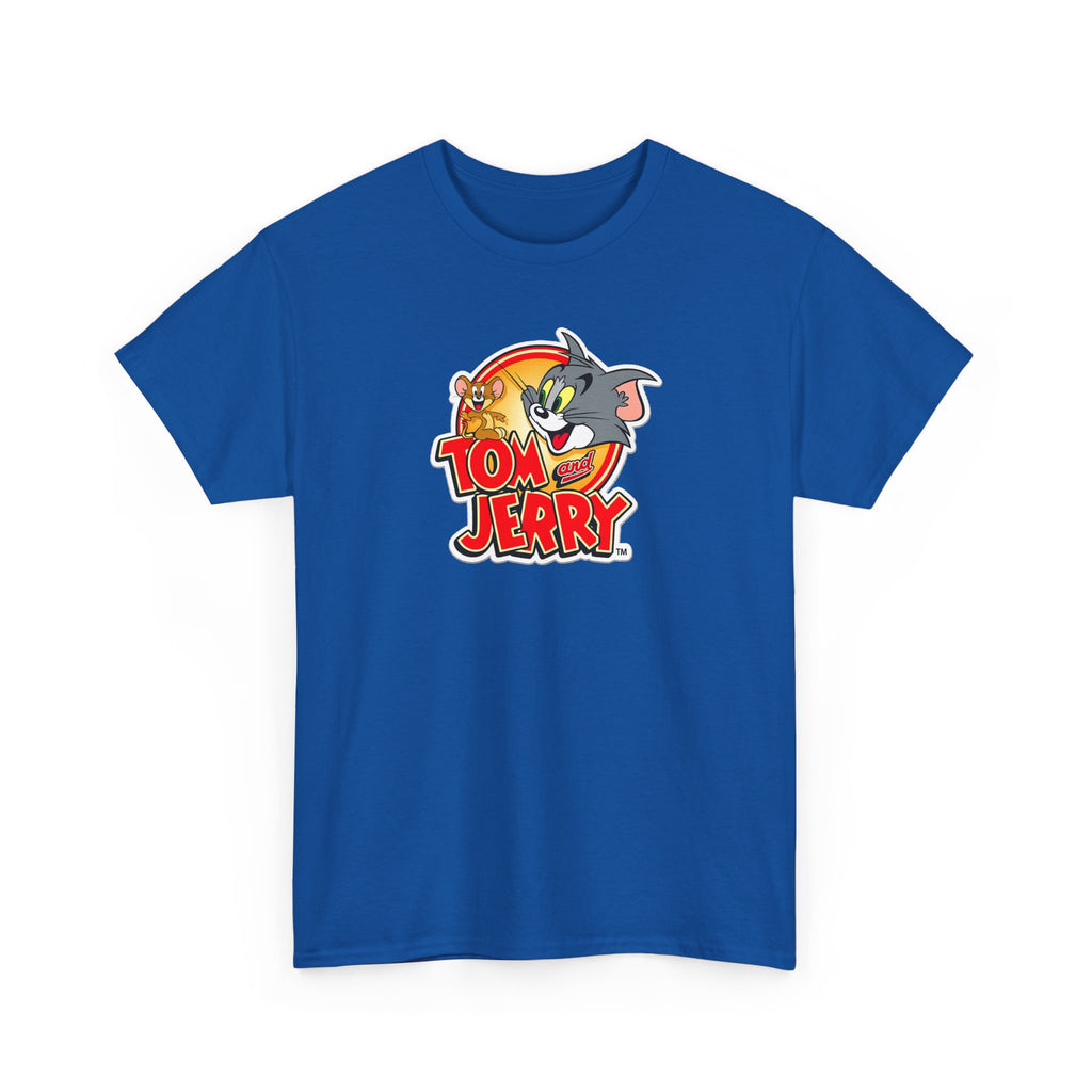 Tom & Jerry Retro Logo Cotton Tee — Classic Cartoon Graphic T-Shirt