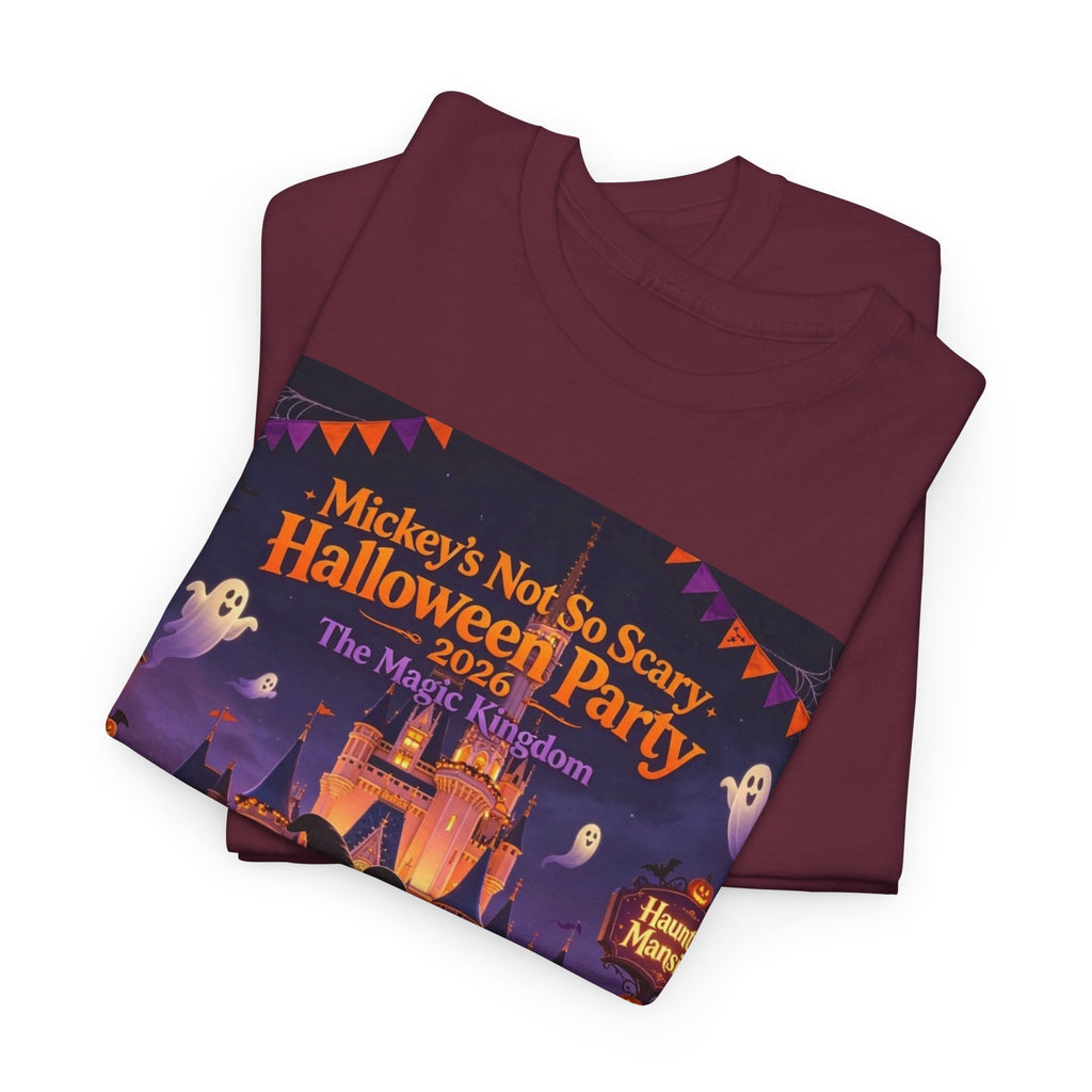 Halloween Mickey T-Shirt — "Not So Scary Halloween Party" Castle Graphic Tee