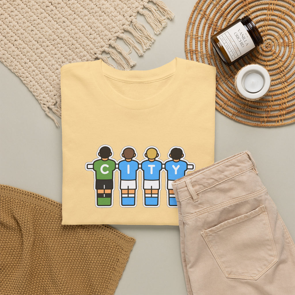 City Soccer Team Tee — Retro Foosball Players Graphic T-Shirt