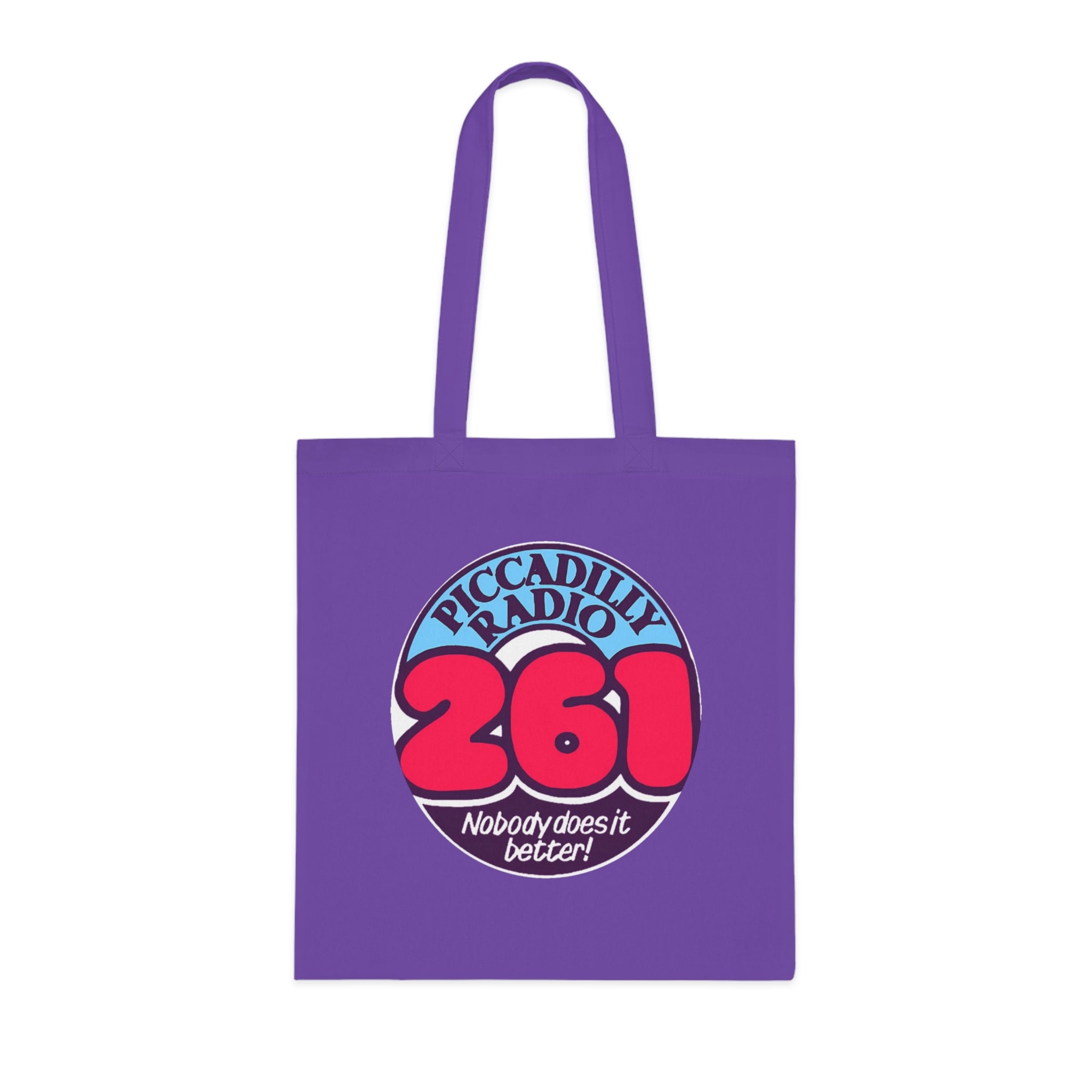 Piccadilly Radio 261 Retro Logo Tote Bag – 'Nobody Does It Better' Cotton Shopper