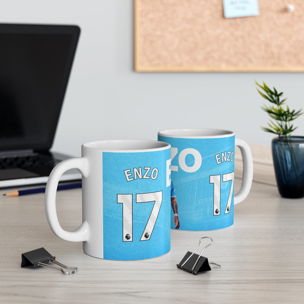 Enzo Fernandez Manchester City Ceramic Mug — ENZO 11oz & 15oz