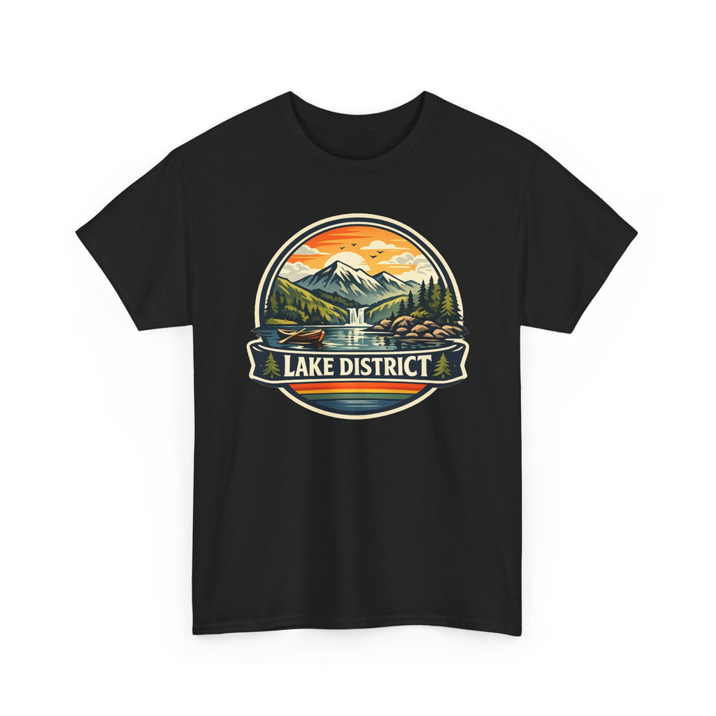 Lake District Graphic Tee — Scenic Mountain & Lake Camping Shirt