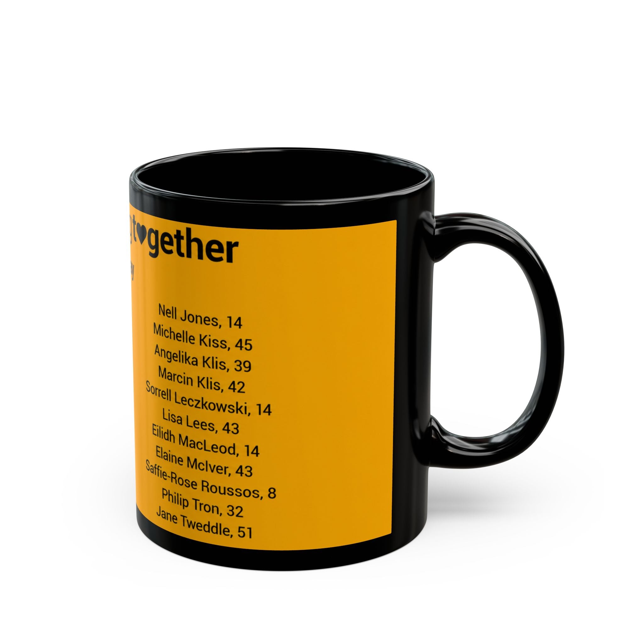 Manchester Arena Memorial Names Black Mug — "Remembering Together 22 May" Tribute Coffee Cup (11oz/15oz)