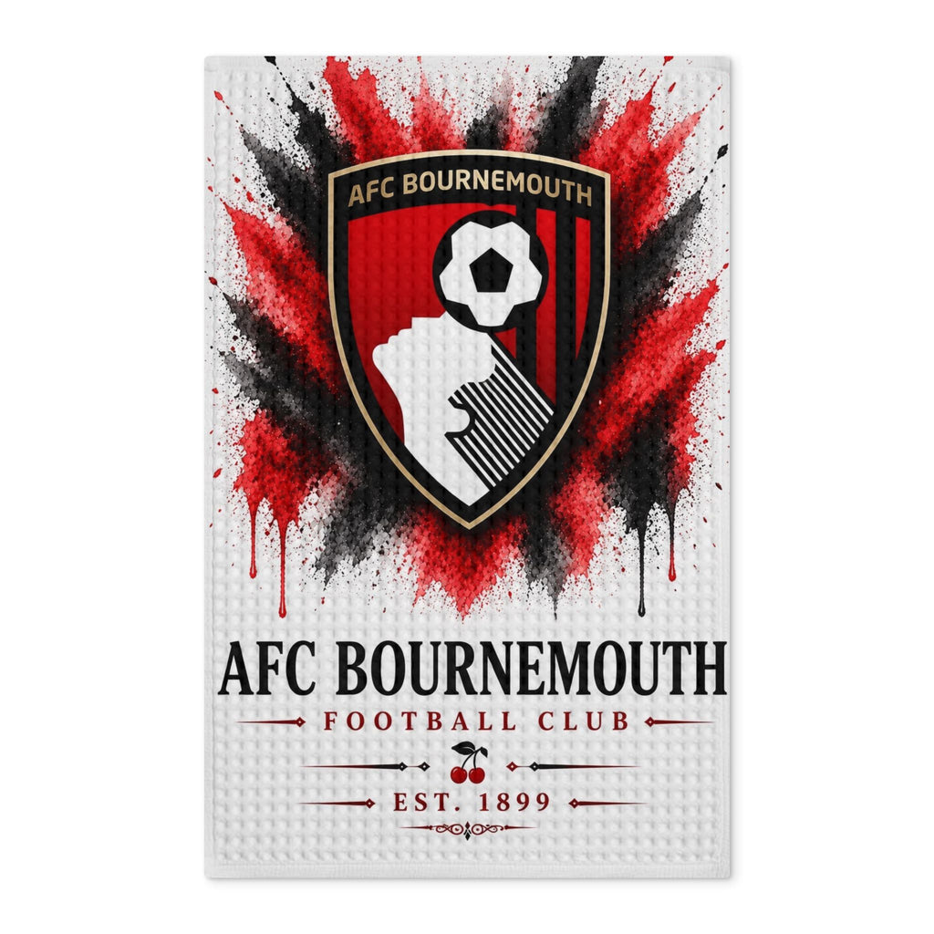 AFC Bournemouth Waffle Tea Towel — Double-Sided Football Club Kitchen Towel