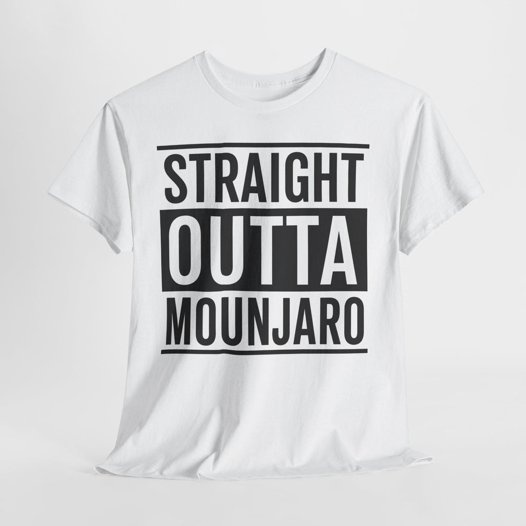 T-Shirt — "Straight Outta Mounjaro" Bold Typography Tee