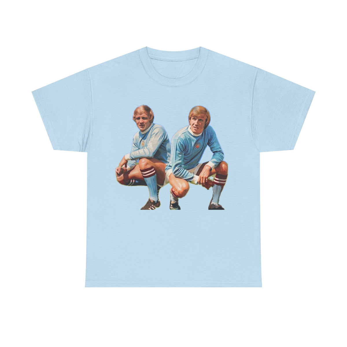 Franny Lee and Colin Bell Manchester City Retro Soccer Players T‑Shirt — Vintage Football Graphic Tee