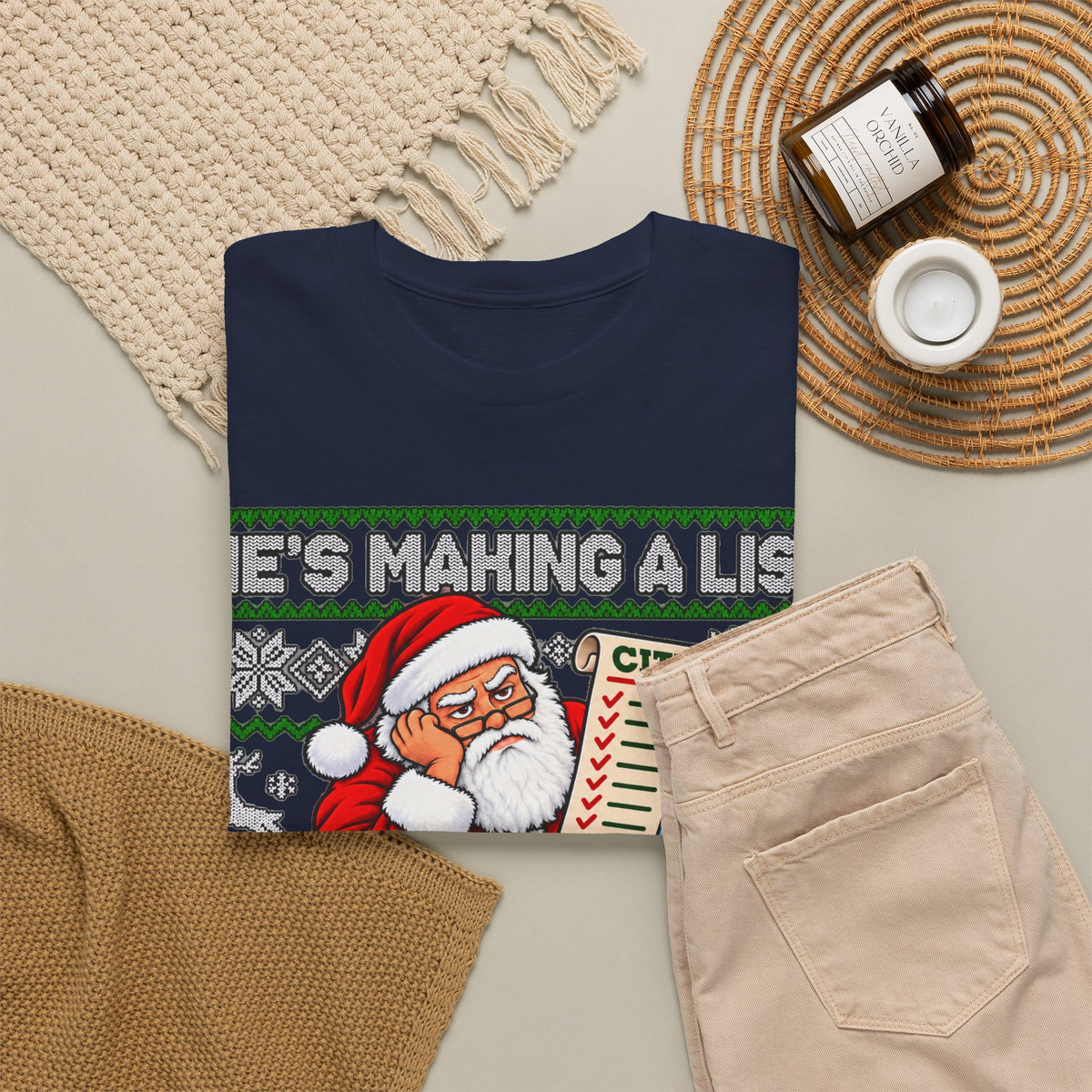 Manchester City Charges Inspired – "He's Making a List and Checking It 115 Times!" Santa Shirt