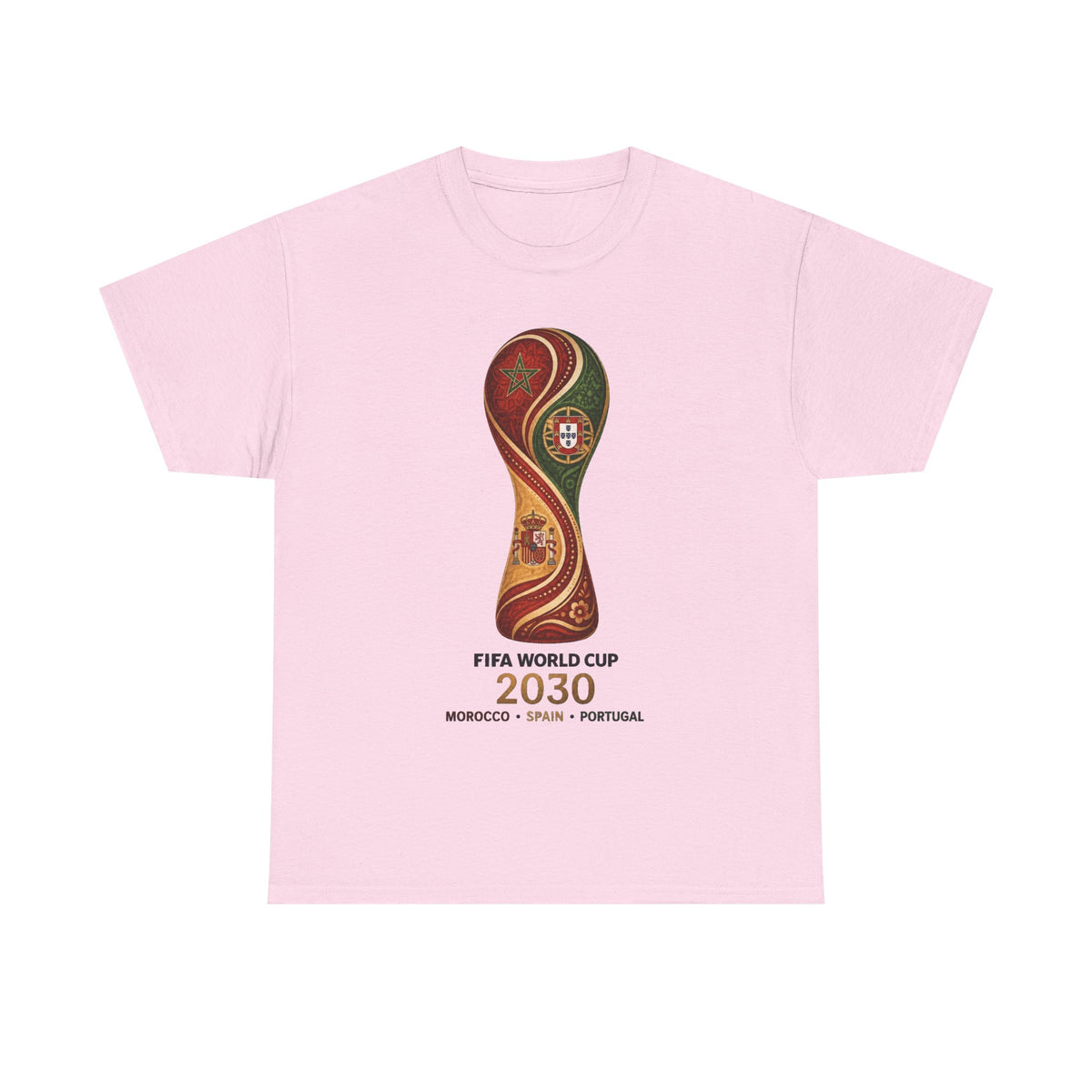 FIFA World Cup 2030 Trophy T-Shirt — Morocco Spain Portugal Official Design