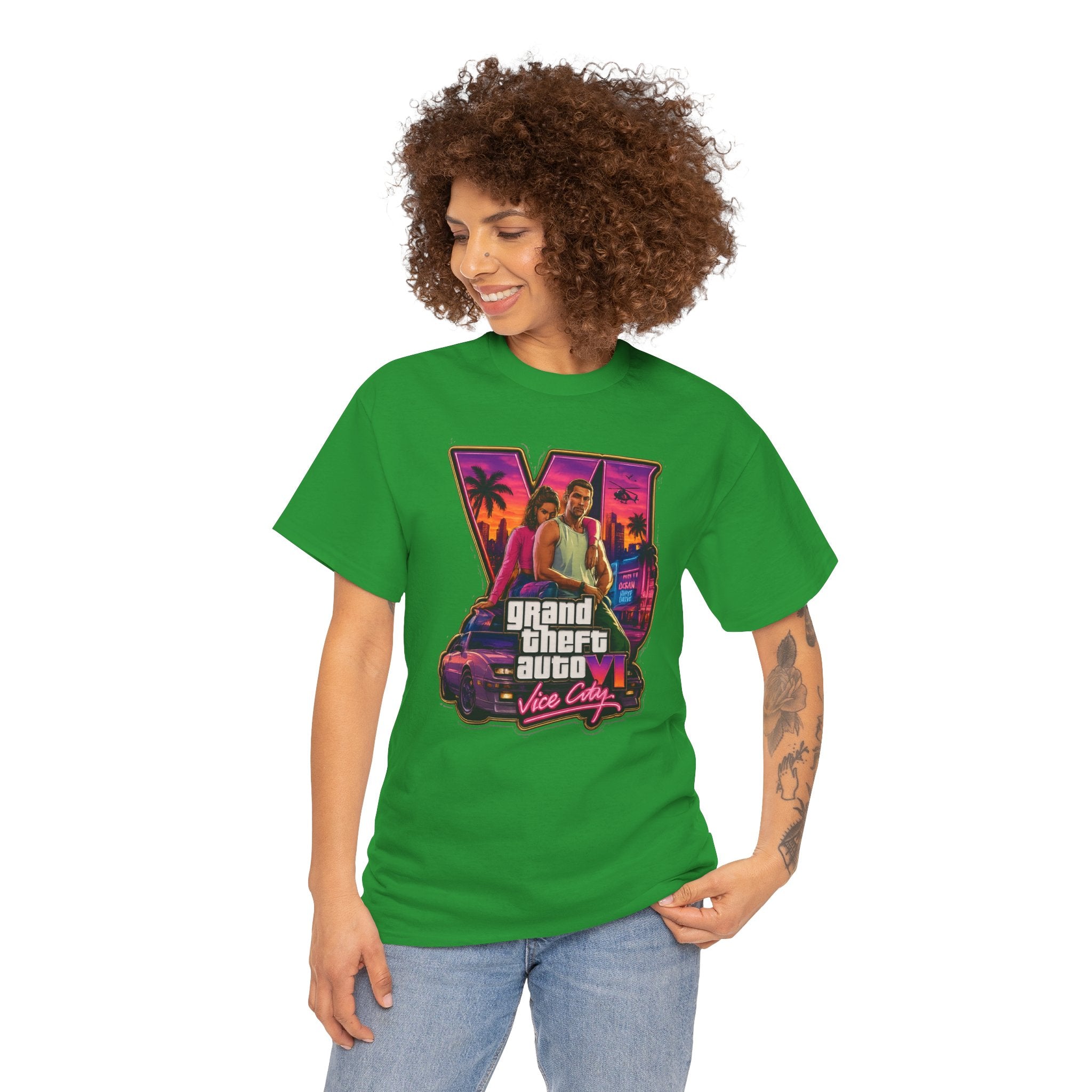 Grand Theft Auto Vice City Retro Logo Tee / Cotton T-Shirt