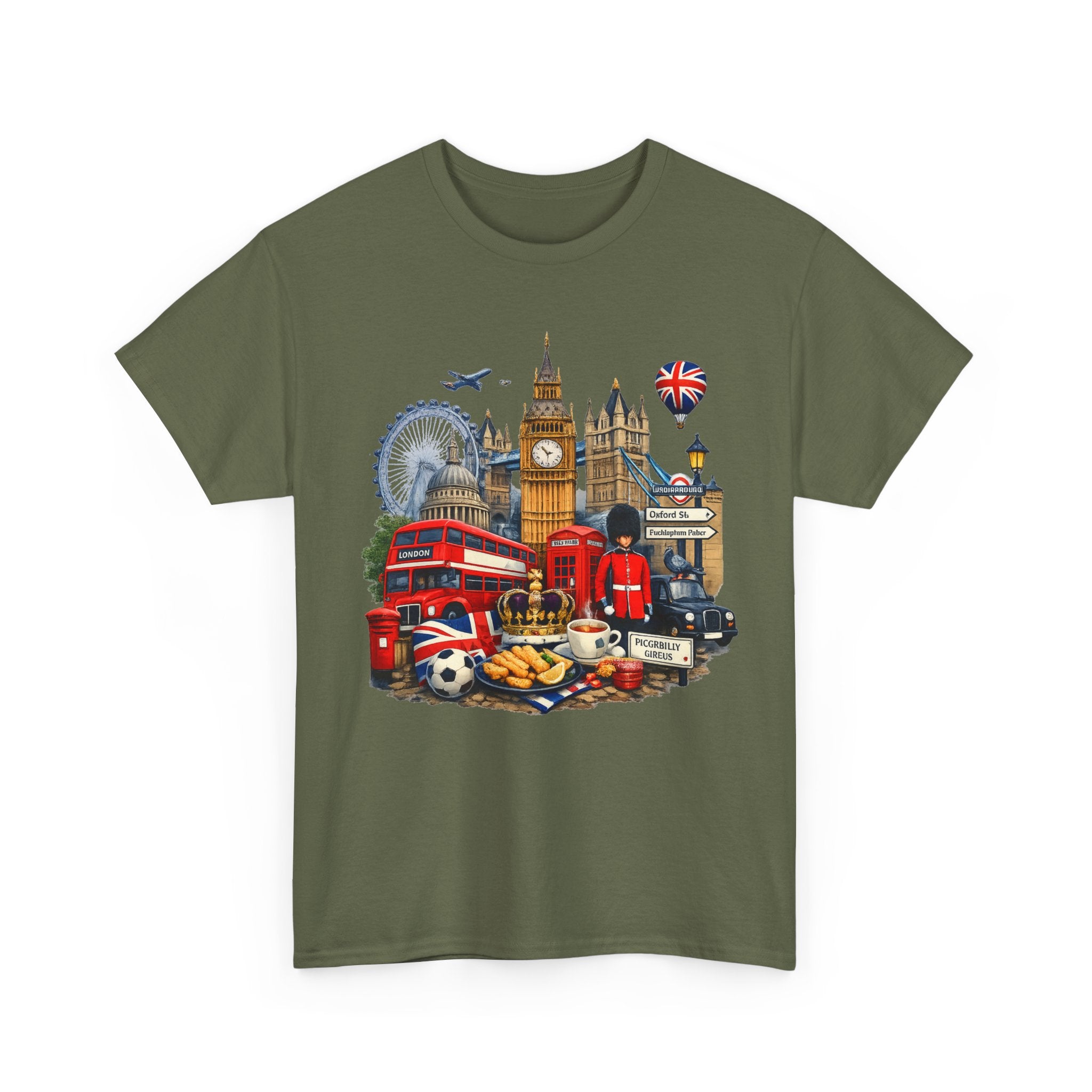 London Landmarks T‑Shirt — British Icons Collage Tee