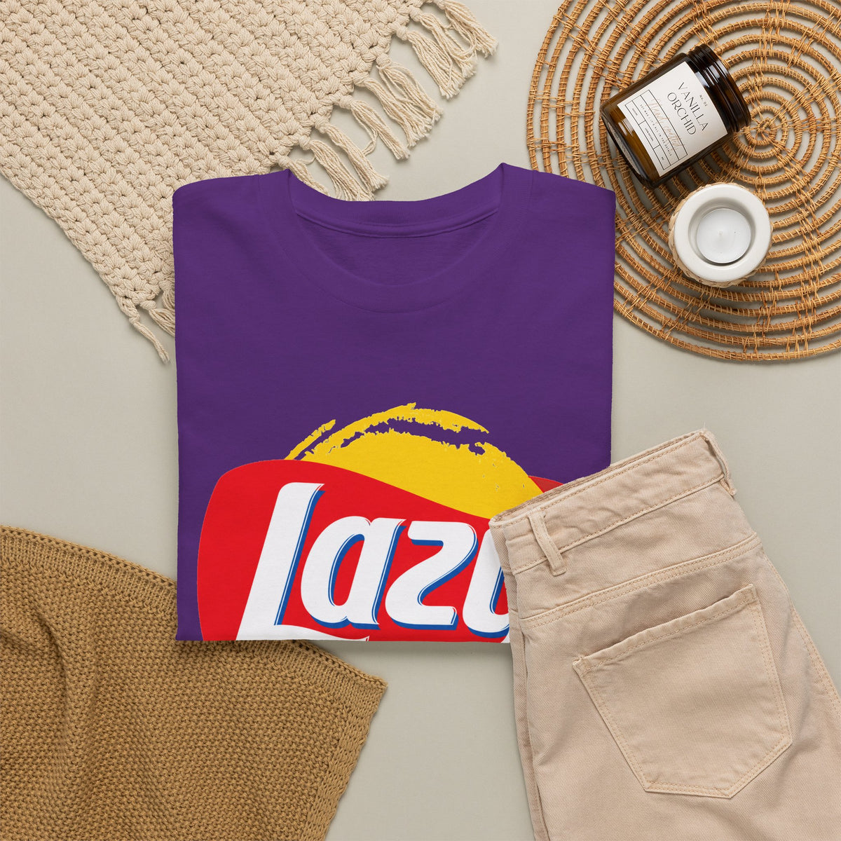 Lazy Logo T‑Shirt — Retro Snack-Inspired Graphic Tee