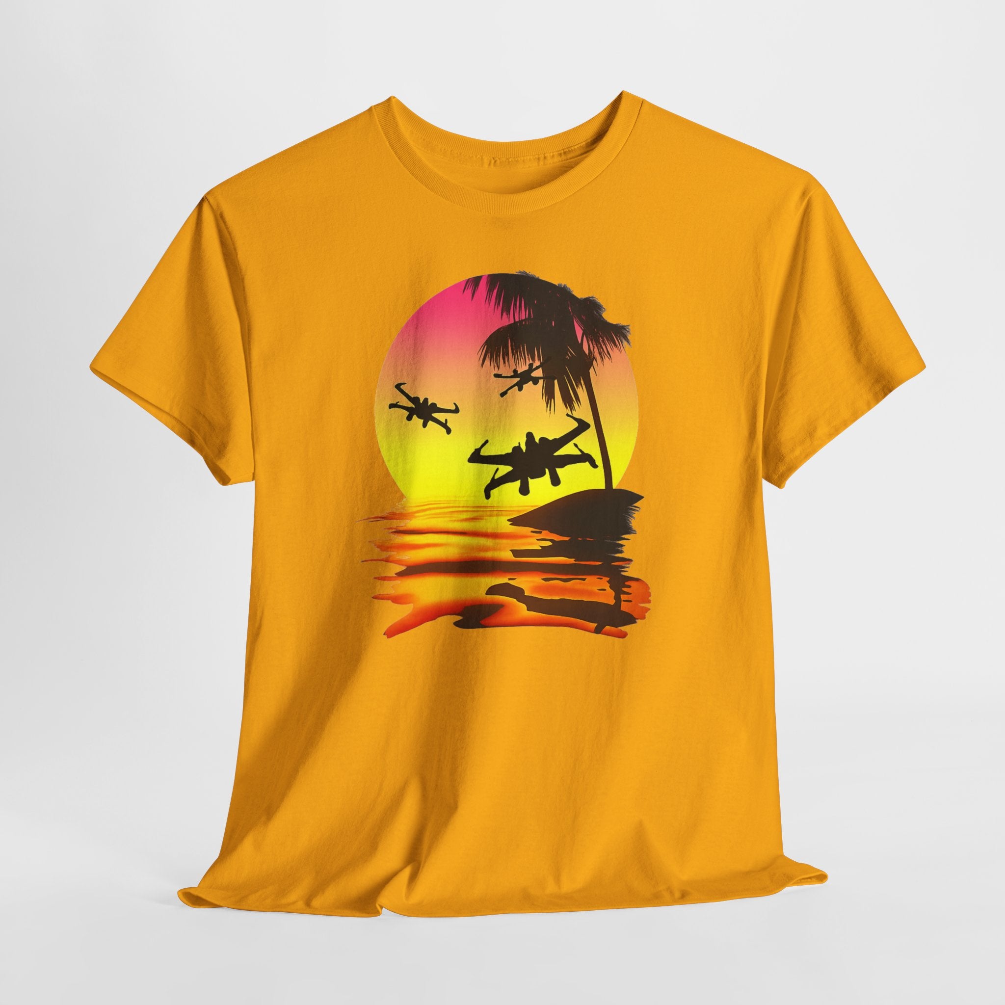 Star Wars X-Ring Sunset Beach Plane T-Shirt