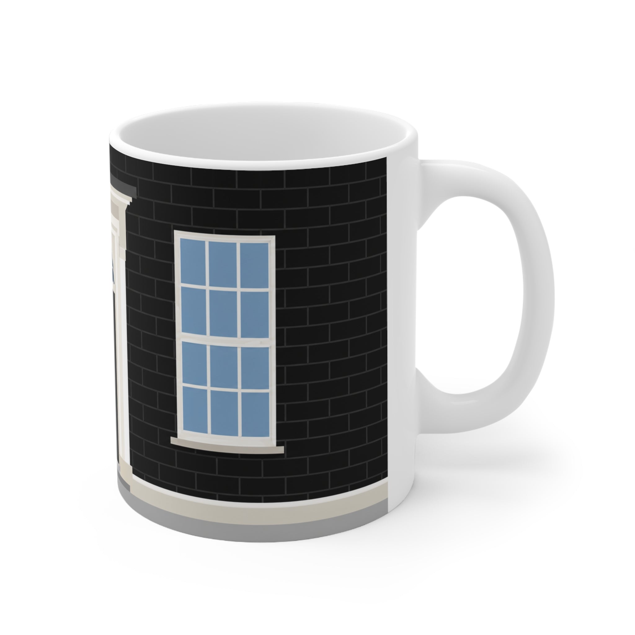 No.10 Downing Street Georgian Door Coffee Mug — Ceramic Tea Cup, 11oz & 15oz