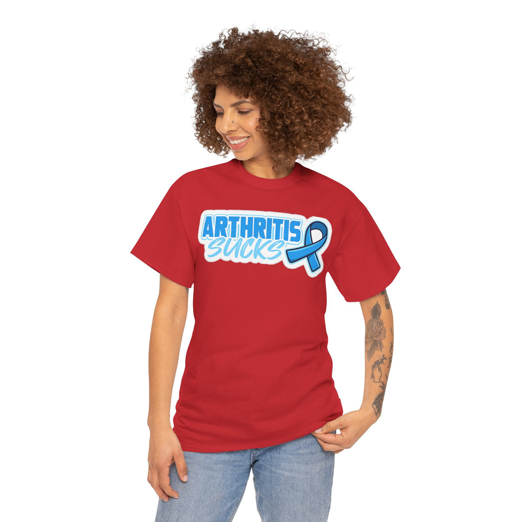 Arthritis Sucks T-Shirt with Awareness Ribbon — Arthritis Support Tee