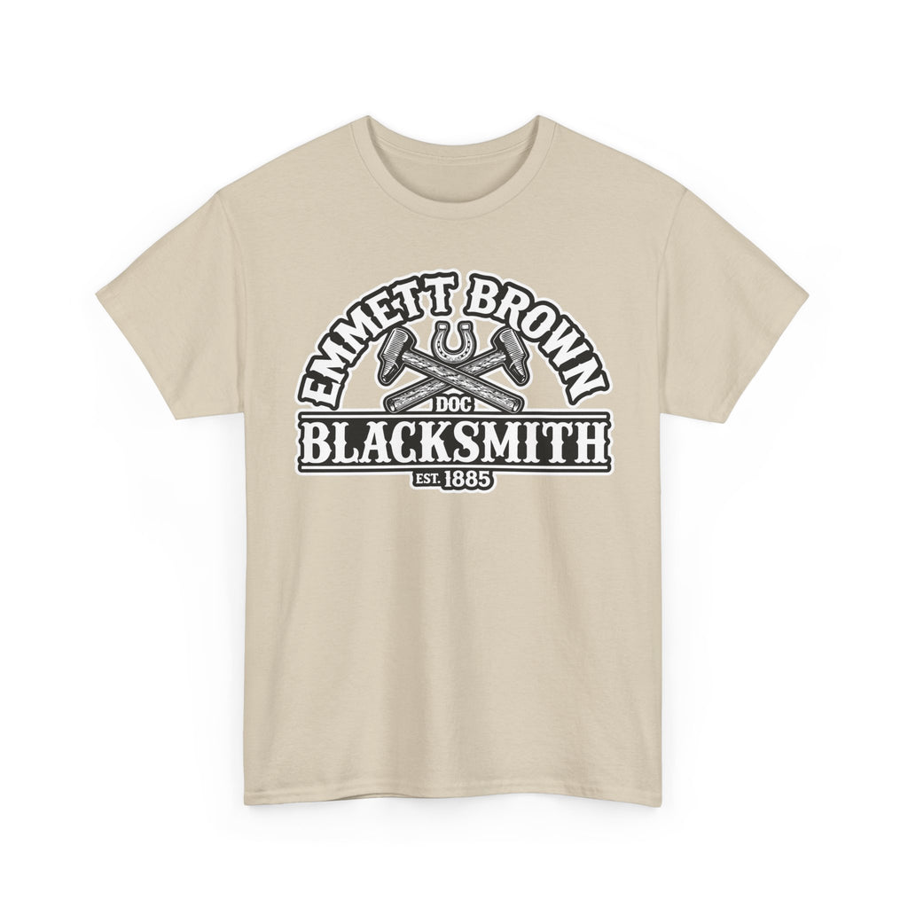 Blacksmith Emmett Brown Tee — Vintage Doc Blacksmith Graphic Shirt
