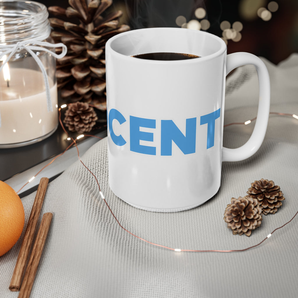 INNOCENT Bold Blue Ceramic Coffee Mug — 11oz & 15oz