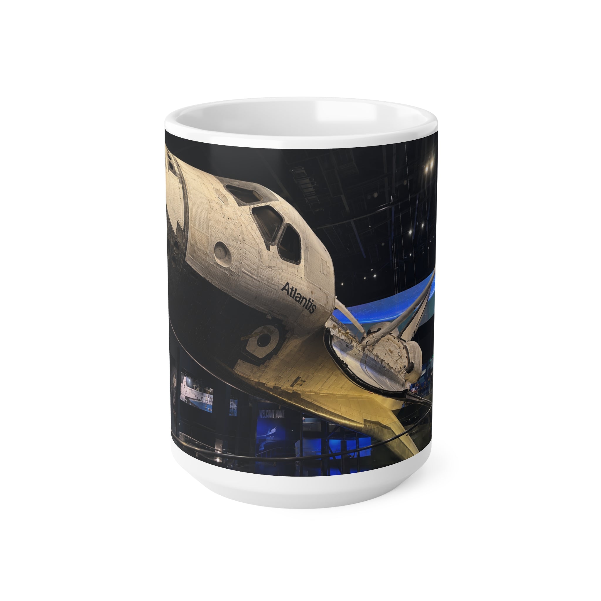 Space Shuttle Atlantis Photo Coffee Mug — NASA Spacecraft Souvenir Ceramic Cup (11oz/15oz)