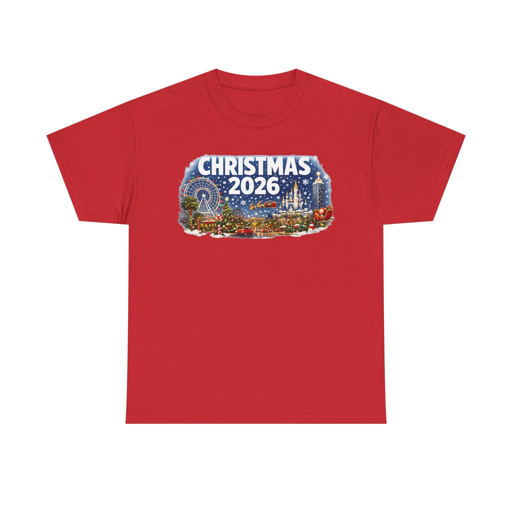 Christmas 2026 Holiday Tee — Festive Winter Village Graphic T-Shirt