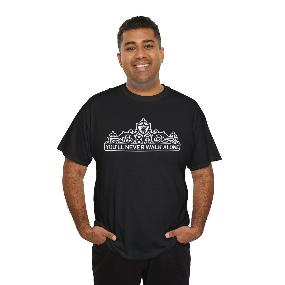 You'll Never Walk Alone T‑Shirt — Liverpool FC Crest Cotton Tee